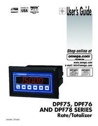 Thumbnail of document Manual - DPF75 Frequency Input Ratemeter/Totalizer, 6 Digits Display